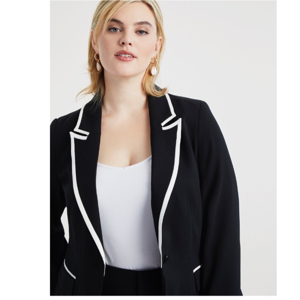 Eloquii Tailored Blazer With Contrast Trim💣💣